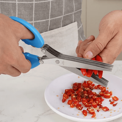 Ciseaux de Cuisine - MultiLayersScissor™ - Bleu - Okay Cuisine