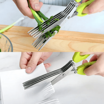 Ciseaux de Cuisine - MultiLayersScissor™ - Vert Clair - Okay Cuisine