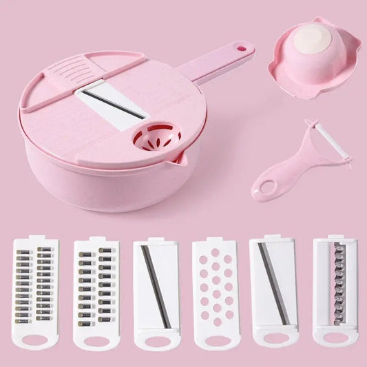 Hachoir Manuel - CutShredGrater™ - Rose - Okay Cuisine